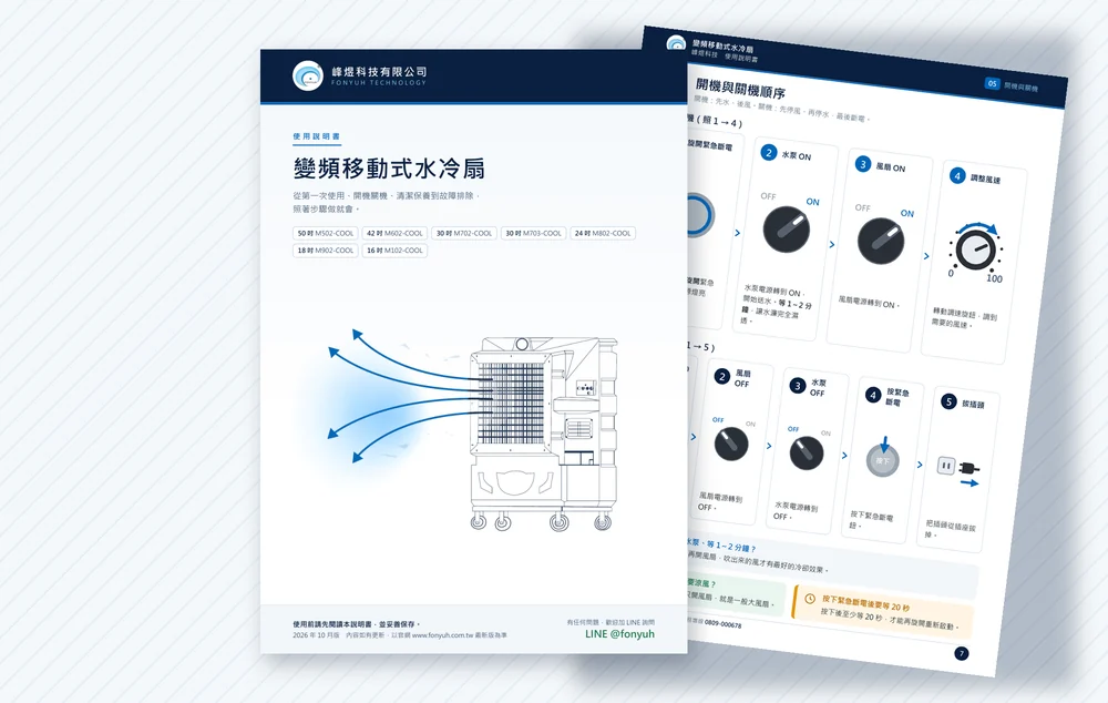 水冷扇操作說明手冊