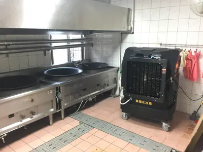 24 吋無段式水冷扇：餐廳廚房使用