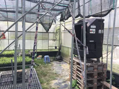 24 吋無段式水冷扇：溫室內使用