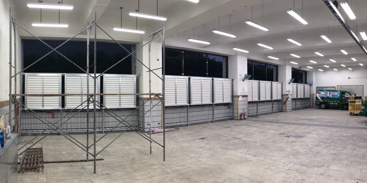 台中英才郵局進風百葉窗安裝